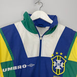 Shop 1994/96 BRAZIL TRACK JACKET (S) UMBRO, classic football shirts, vintage football shirts & retro soccer jerseys at Cult Kits