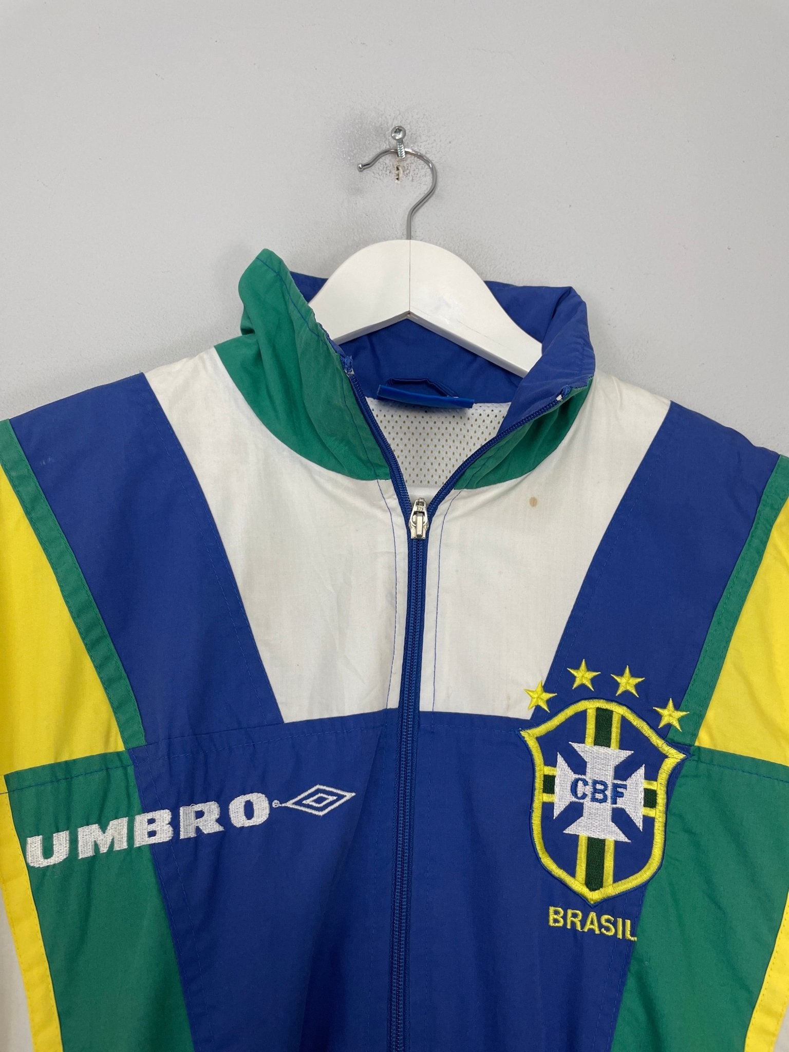 Shop 1994/96 BRAZIL TRACK JACKET (S) UMBRO, classic football shirts, vintage football shirts & retro soccer jerseys at Cult Kits