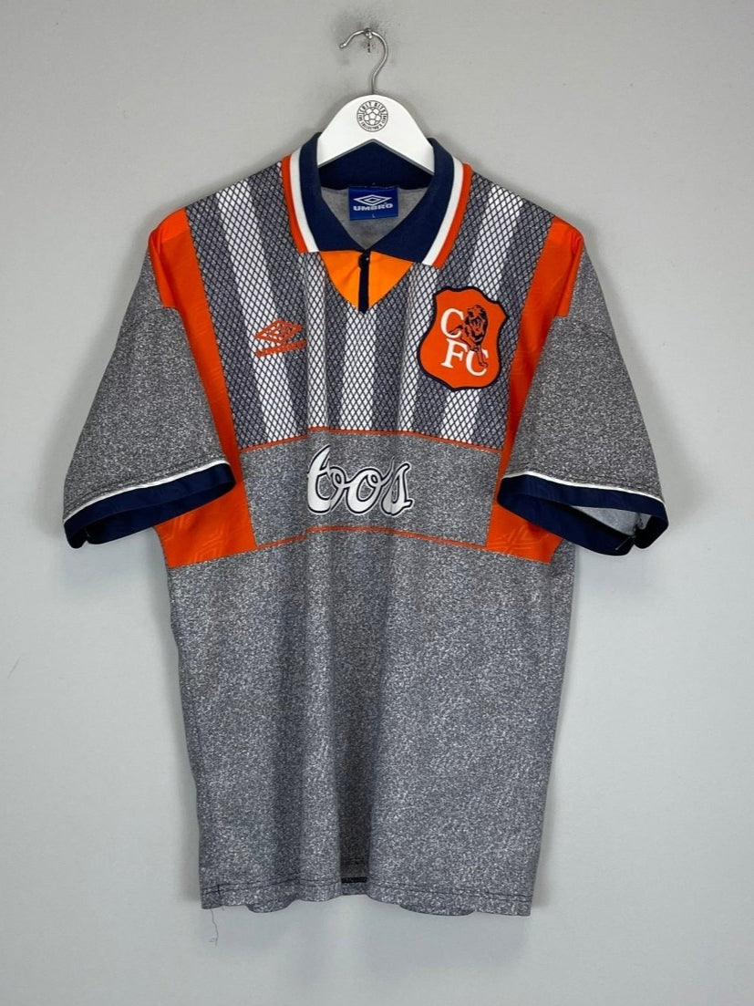 1994/96 CHELSEA HODDLE 20 AWAY SHIRT (L) UMBRO - Cult Kits - Large - Buy Vintage Football Shirts, Authentic Retro Football Shirts For Sale, Classic Football Shirts & Soccer Jersey