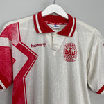 Shop 1994/96 DENMARK AWAY SHIRT (M) HUMMEL, classic football shirts, vintage football shirts & retro soccer jerseys at Cult Kits