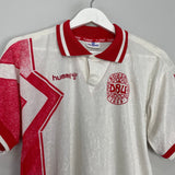 Shop 1994/96 DENMARK AWAY SHIRT (M) HUMMEL, classic football shirts, vintage football shirts & retro soccer jerseys at Cult Kits