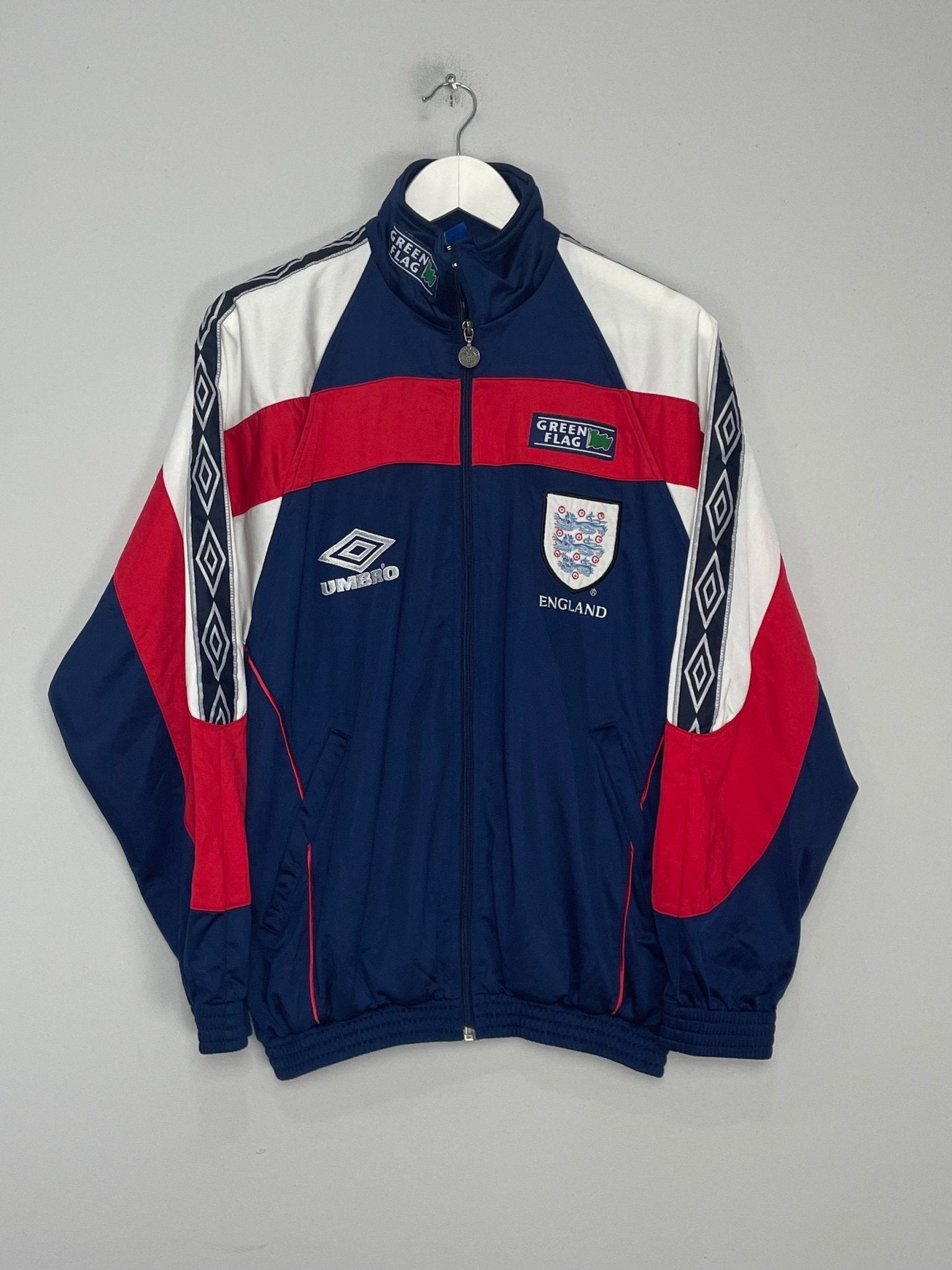 Shop 1994/96 ENGLAND TRACKSUIT TOP (S) UMBRO, classic football shirts, vintage football shirts & retro soccer jerseys at Cult Kits