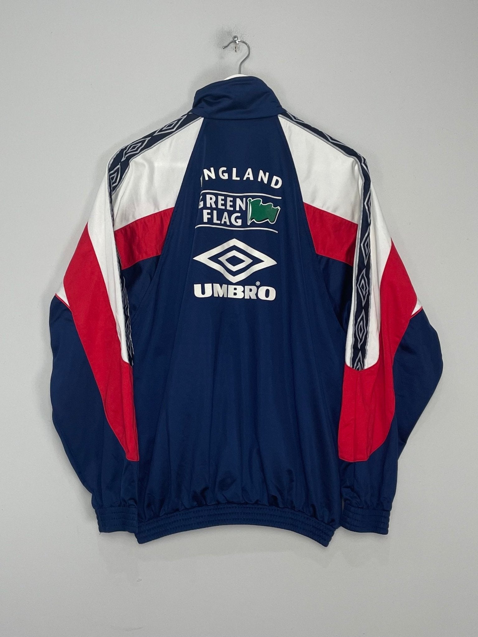 Shop 1994/96 ENGLAND TRACKSUIT TOP (S) UMBRO, classic football shirts, vintage football shirts & retro soccer jerseys at Cult Kits