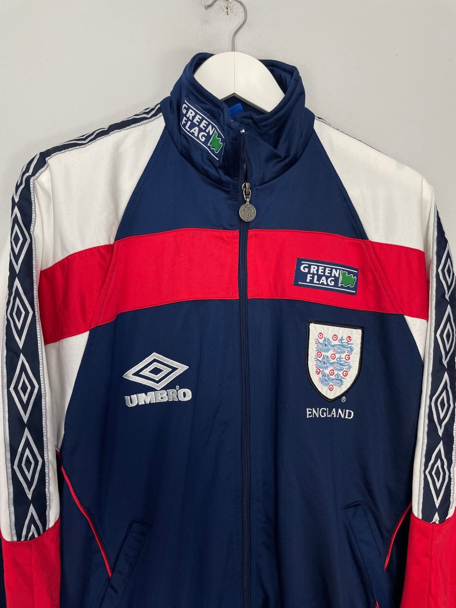 Shop 1994/96 ENGLAND TRACKSUIT TOP (S) UMBRO, classic football shirts, vintage football shirts & retro soccer jerseys at Cult Kits