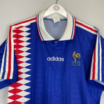 Shop 1994/96 FRANCE HOME SHIRT (L) ADIDAS, classic football shirts, vintage football shirts & retro soccer jerseys at Cult Kits