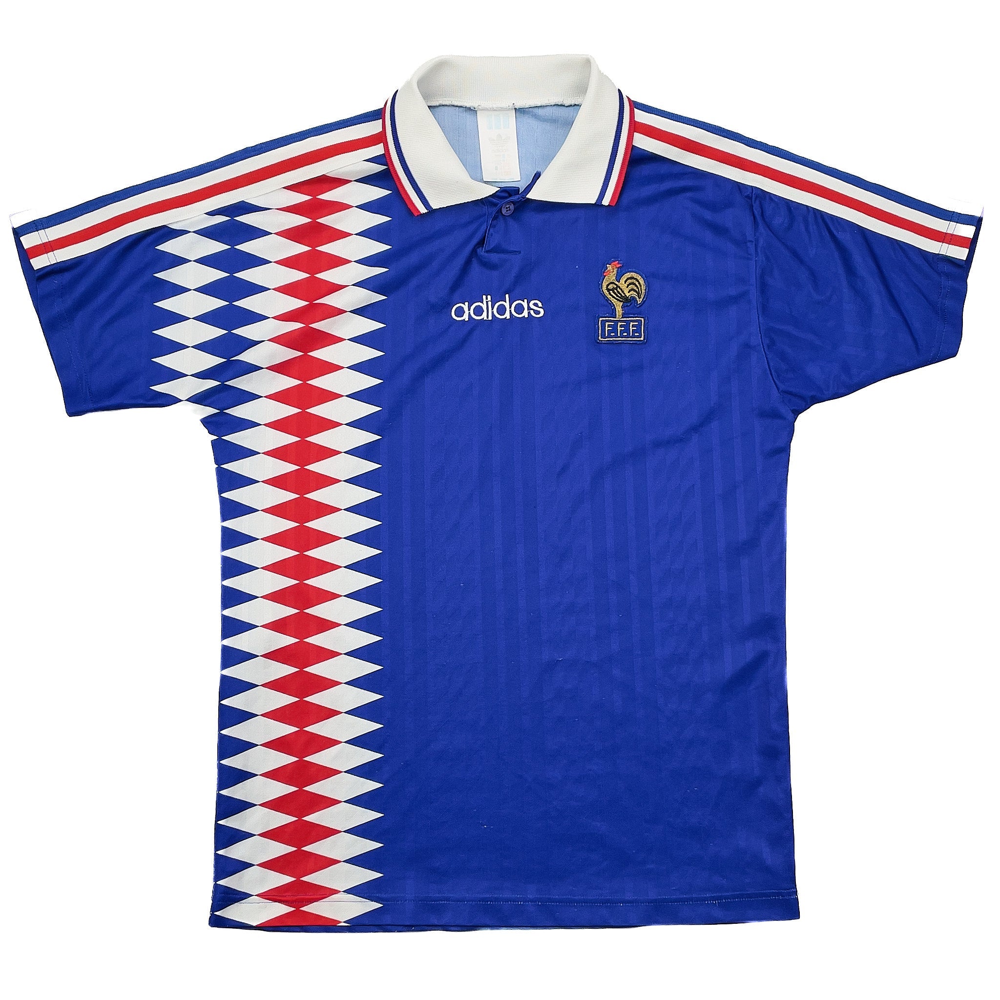 Buy 1994/96 FRANCE HOME SHIRT (S) ADIDAS ~ Free worldwide shipping available ~ Authentic Vintage Football Shirts from Cult Kits