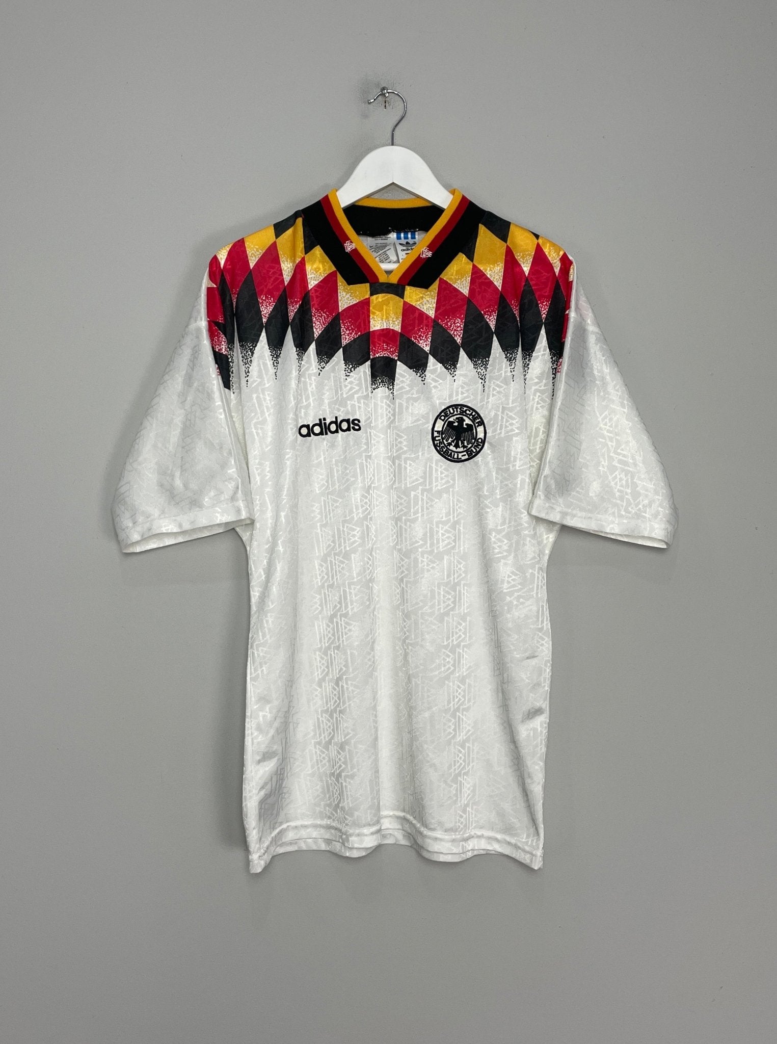 Shop 1994/96 GERMANY HOME SHIRT (L) ADIDAS, classic football shirts, vintage football shirts & retro soccer jerseys at Cult Kits