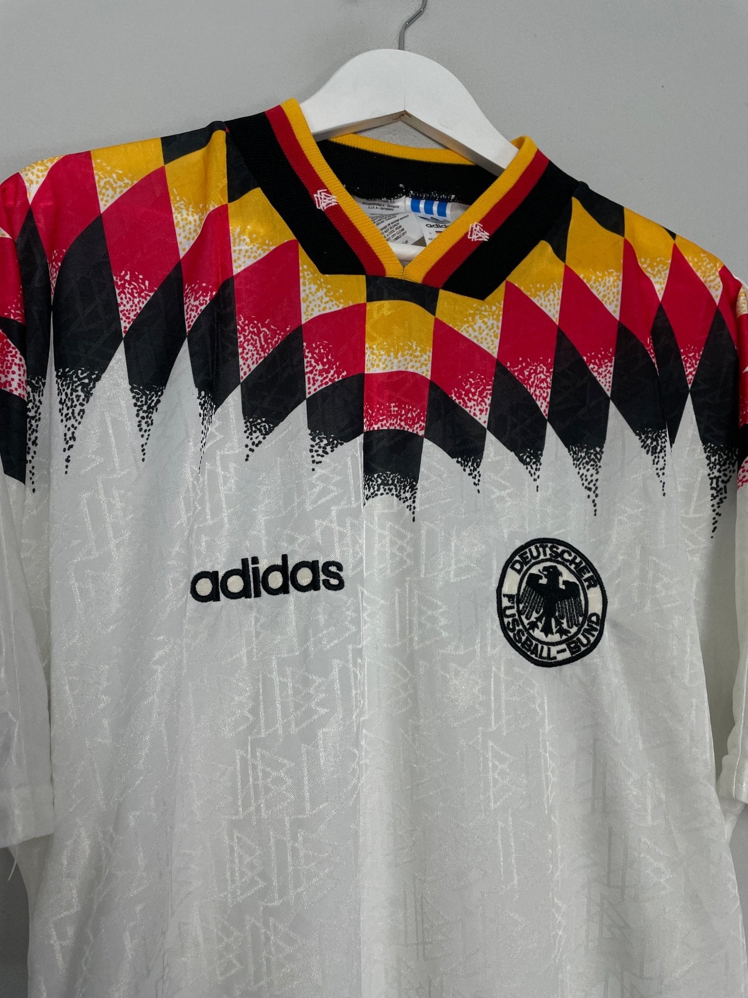 Shop 1994/96 GERMANY HOME SHIRT (L) ADIDAS, classic football shirts, vintage football shirts & retro soccer jerseys at Cult Kits