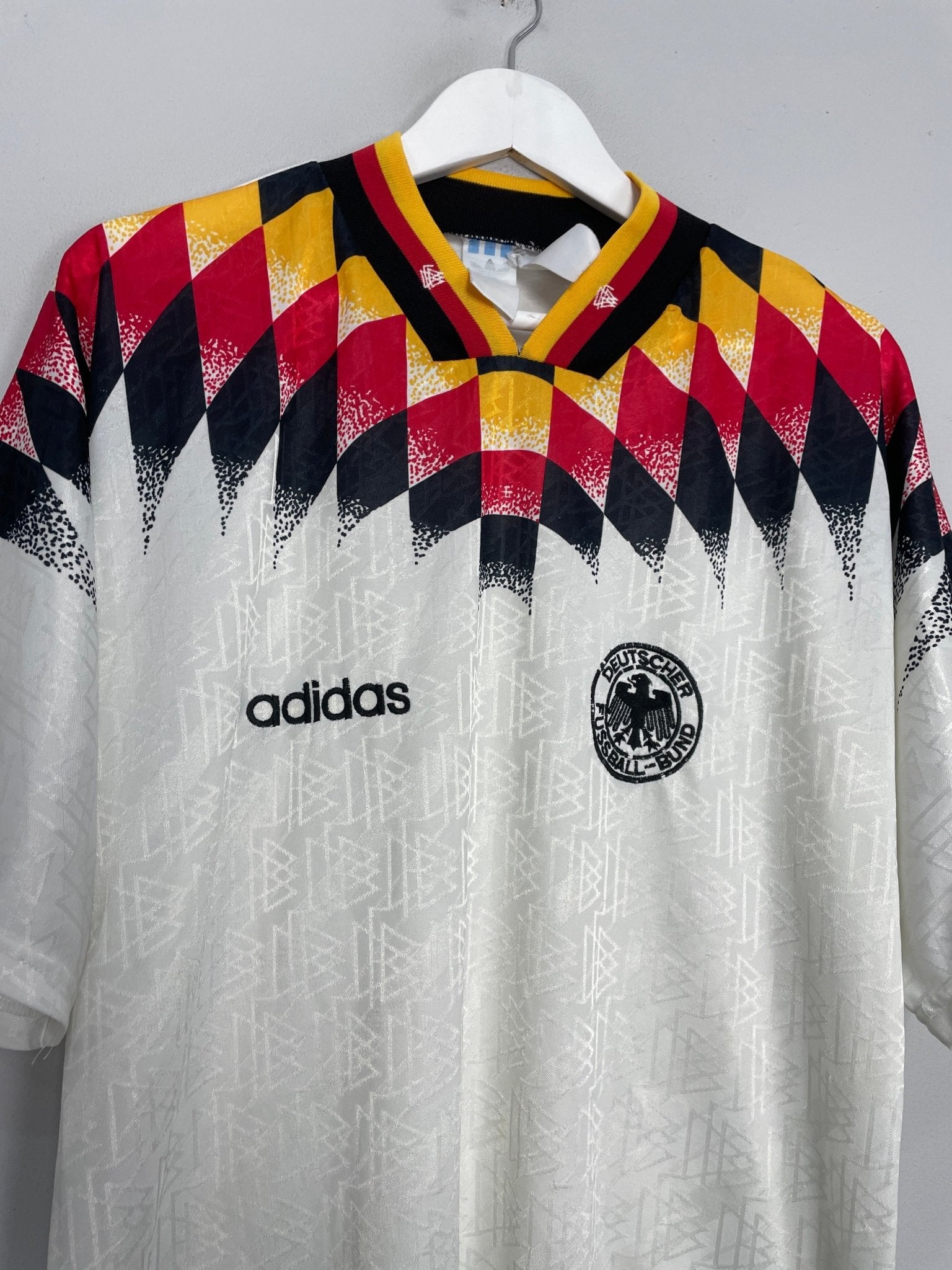 Shop 1994/96 GERMANY HOME SHIRT (L) ADIDAS, classic football shirts, vintage football shirts & retro soccer jerseys at Cult Kits
