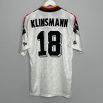 Shop 1994/96 GERMANY KLINSMANN #18 HOME SHIRT (M) ADIDAS, classic football shirts, vintage football shirts & retro soccer jerseys at Cult Kits