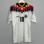 Shop 1994/96 GERMANY KLINSMANN #18 HOME SHIRT (M) ADIDAS, classic football shirts, vintage football shirts & retro soccer jerseys at Cult Kits