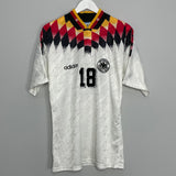 Shop 1994/96 GERMANY KLINSMANN #18 HOME SHIRT (M) ADIDAS, classic football shirts, vintage football shirts & retro soccer jerseys at Cult Kits