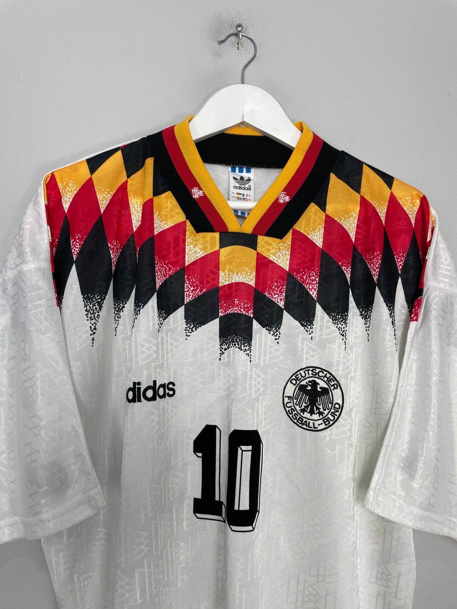 Shop 1994/96 GERMANY MATTHAUS #10 HOME SHIRT (XL) ADIDAS, classic football shirts, vintage football shirts & retro soccer jerseys at Cult Kits