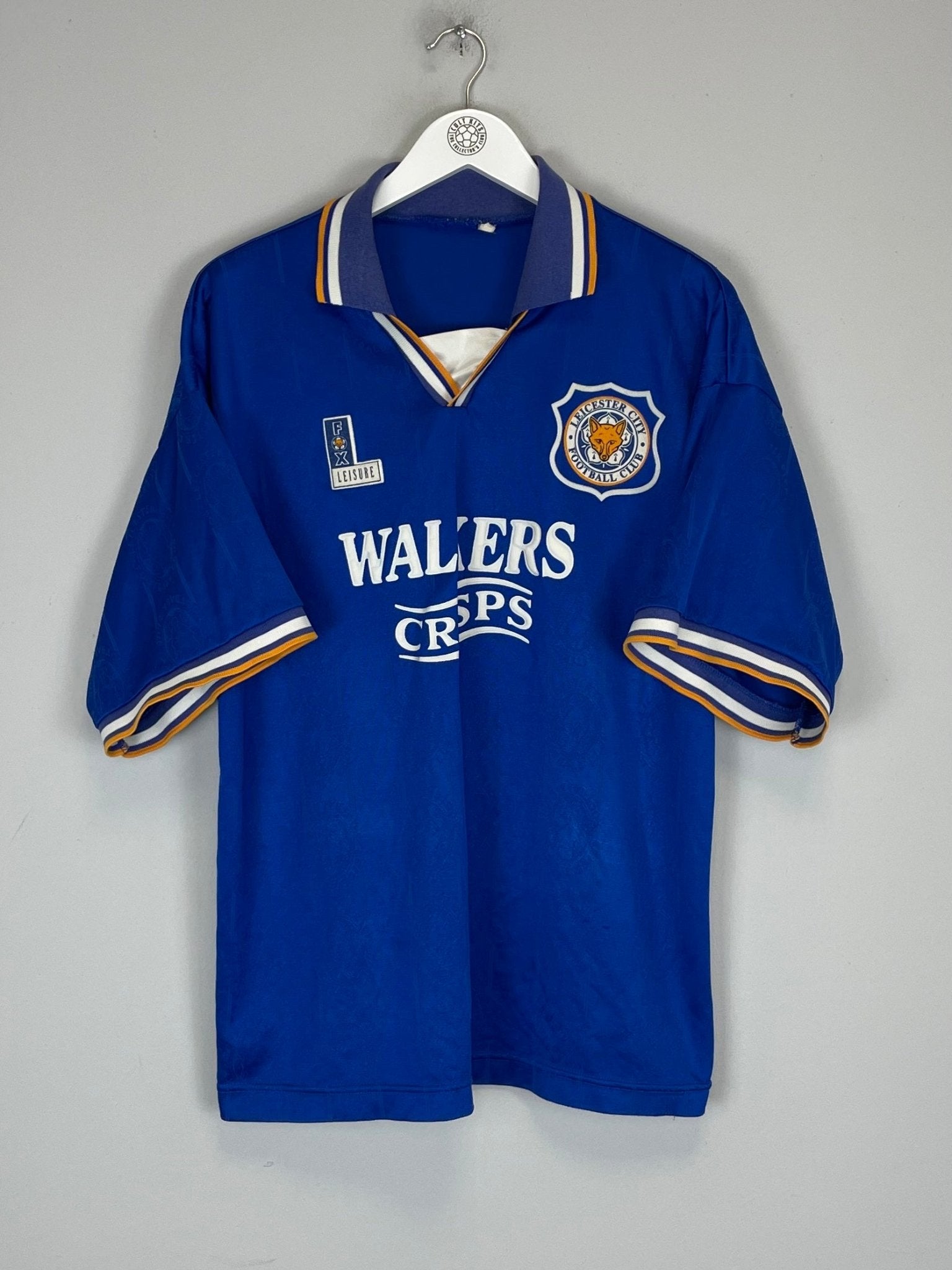 Shop 1994/96 LEICESTER CITY HOME SHIRT (L) FOX LEISURE, classic football shirts, vintage football shirts & retro soccer jerseys at Cult Kits