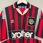 Shop 1994/96 MANCHESTER CITY AWAY SHIRT (XL) UMBRO, classic football shirts, vintage football shirts & retro soccer jerseys at Cult Kits