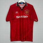 Shop 1994/96 MANCHESTER UNITED BECKHAM #24 HOME SHIRT (L) UMBRO, classic football shirts, vintage football shirts & retro soccer jerseys at Cult Kits