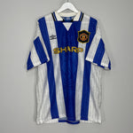 Shop 1994/96 MANCHESTER UNITED BECKHAM #28 THIRD SHIRT (XL) UMBRO, classic football shirts, vintage football shirts & retro soccer jerseys at Cult Kits