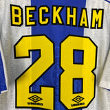 Shop 1994/96 MANCHESTER UNITED BECKHAM #28 THIRD SHIRT (XL) UMBRO, classic football shirts, vintage football shirts & retro soccer jerseys at Cult Kits