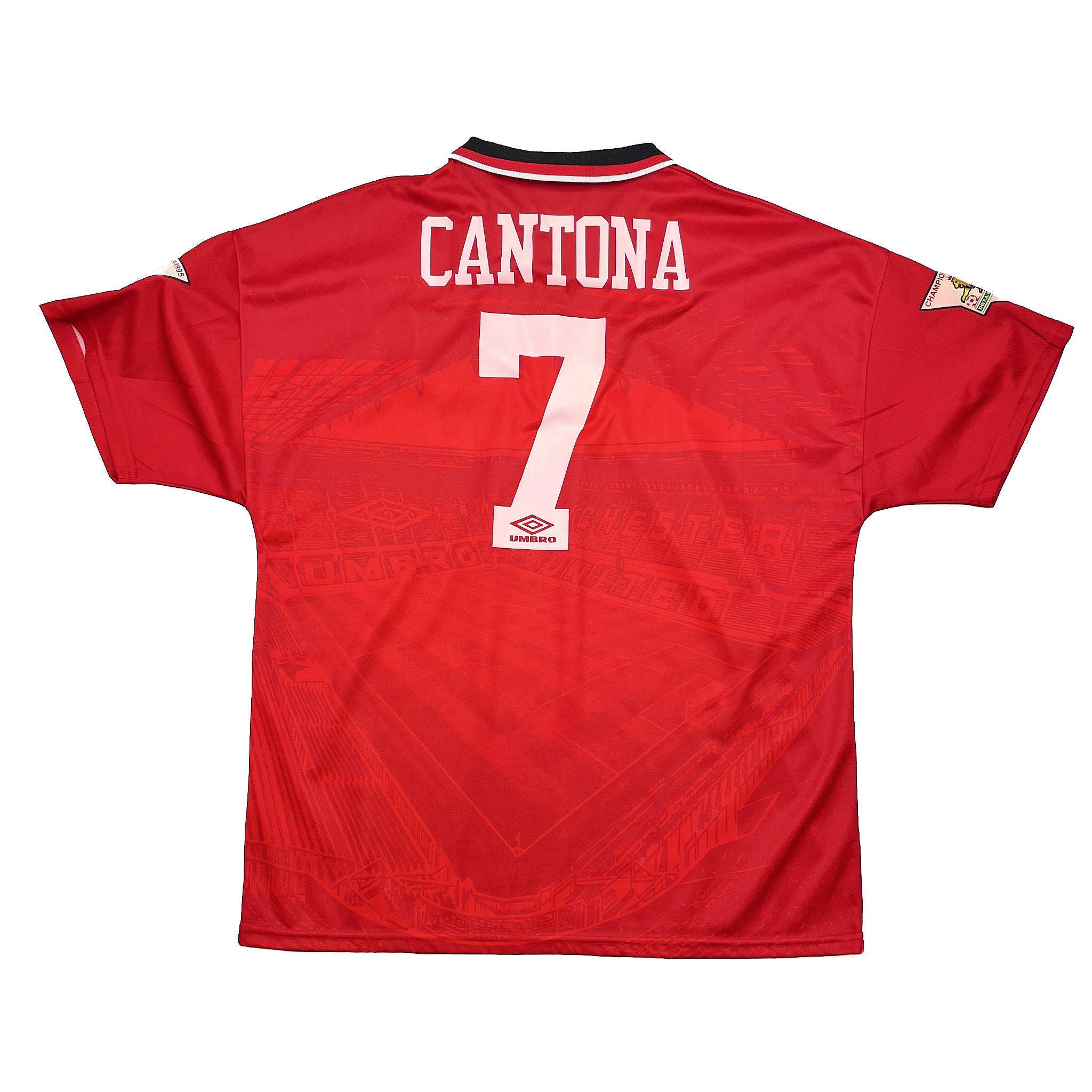 Buy 1994/96 Manchester United Cantona 7 Home Shirt (L) Umbro ~ Free worldwide shipping ~ Authentic Vintage Football Shirts from Cult Kits