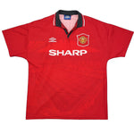 Buy 1994/96 MANCHESTER UNITED CANTONA 7 HOME SHIRT (L) UMBRO ~ Free worldwide shipping available ~ Authentic Vintage Football Shirts from Cult Kits