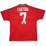 Buy 1994/96 MANCHESTER UNITED CANTONA 7 HOME SHIRT (L) UMBRO ~ Free worldwide shipping available ~ Authentic Vintage Football Shirts from Cult Kits