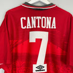 Shop 1994/96 MANCHESTER UNITED CANTONA #7 HOME SHIRT (XL) UMBRO, classic football shirts, vintage football shirts & retro soccer jerseys at Cult Kits