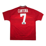 Buy 1994/96 Manchester United Cantona 7 Home Shirt (XL) Umbro ~ Free worldwide shipping ~ Authentic Vintage Football Shirts from Cult Kits
