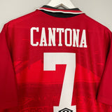 Shop 1994/96 MANCHESTER UNITED CANTONA #7 HOME SHIRT (XL) UMBRO, classic football shirts, vintage football shirts & retro soccer jerseys at Cult Kits