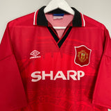 Shop 1994/96 MANCHESTER UNITED CANTONA #7 HOME SHIRT (XXL) UMBRO, classic football shirts, vintage football shirts & retro soccer jerseys at Cult Kits