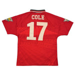 Buy 1994/96 Manchester United Cole 17 Home Shirt (Y) Umbro ~ Free worldwide shipping available ~ Authentic Vintage Football Shirts from Cult Kits