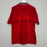 Shop 1994/96 MANCHESTER UNITED HOME SHIRT (M) UMBRO, classic football shirts, vintage football shirts & retro soccer jerseys at Cult Kits