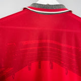 Shop 1994/96 MANCHESTER UNITED HOME SHIRT (M) UMBRO, classic football shirts, vintage football shirts & retro soccer jerseys at Cult Kits