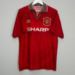 Shop 1994/96 MANCHESTER UNITED HOME SHIRT (M) UMBRO, classic football shirts, vintage football shirts & retro soccer jerseys at Cult Kits