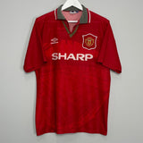 Shop 1994/96 MANCHESTER UNITED HOME SHIRT (M) UMBRO, classic football shirts, vintage football shirts & retro soccer jerseys at Cult Kits