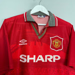 Shop 1994/96 MANCHESTER UNITED HOME SHIRT (M) UMBRO, classic football shirts, vintage football shirts & retro soccer jerseys at Cult Kits