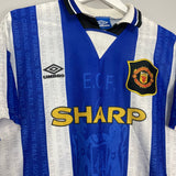 Shop 1994/96 MANCHESTER UNITED INCE #8 AWAY SHIRT (M) UMBRO, classic football shirts, vintage football shirts & retro soccer jerseys at Cult Kits