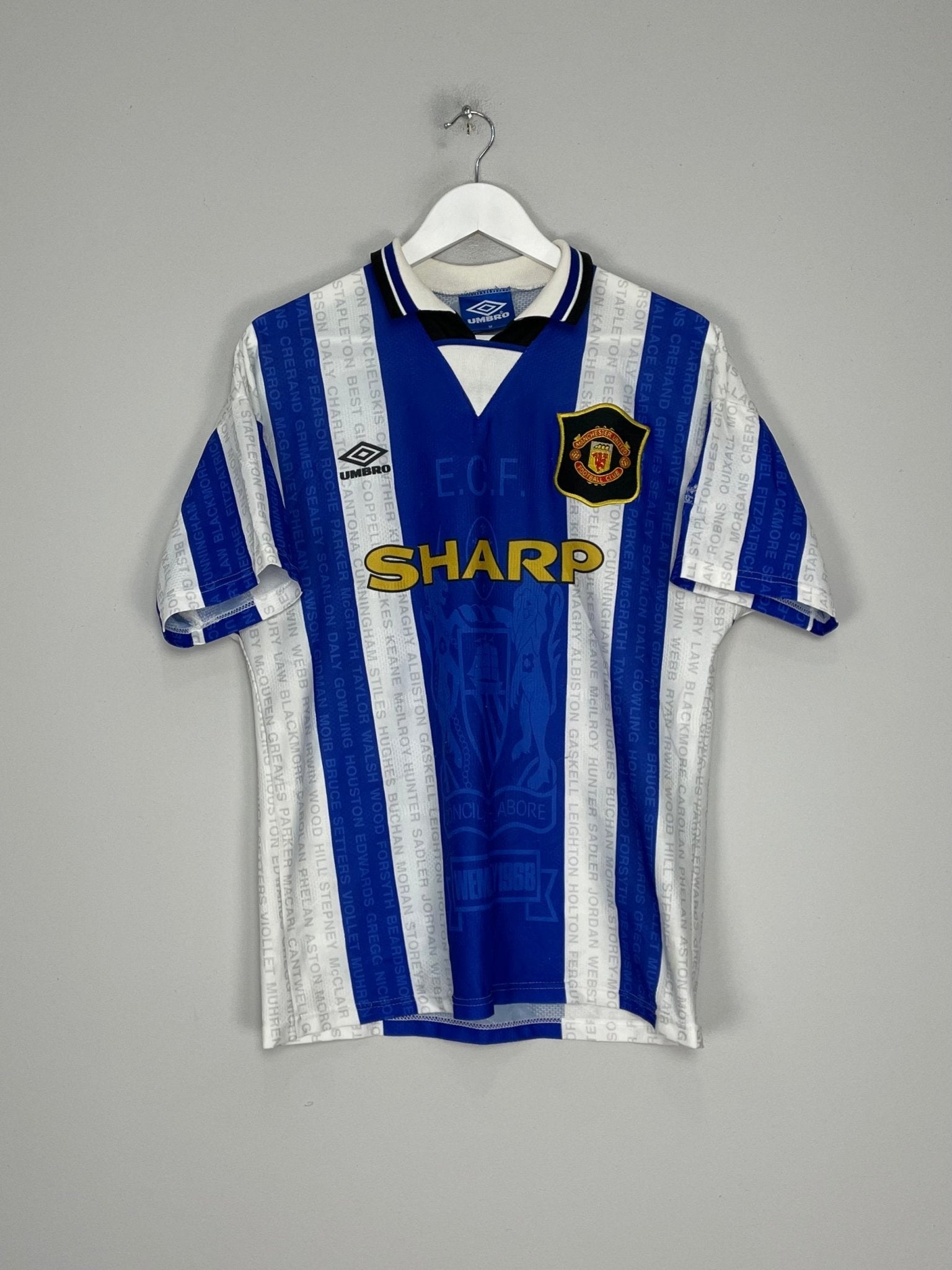 Shop 1994/96 MANCHESTER UNITED INCE #8 AWAY SHIRT (M) UMBRO, classic football shirts, vintage football shirts & retro soccer jerseys at Cult Kits