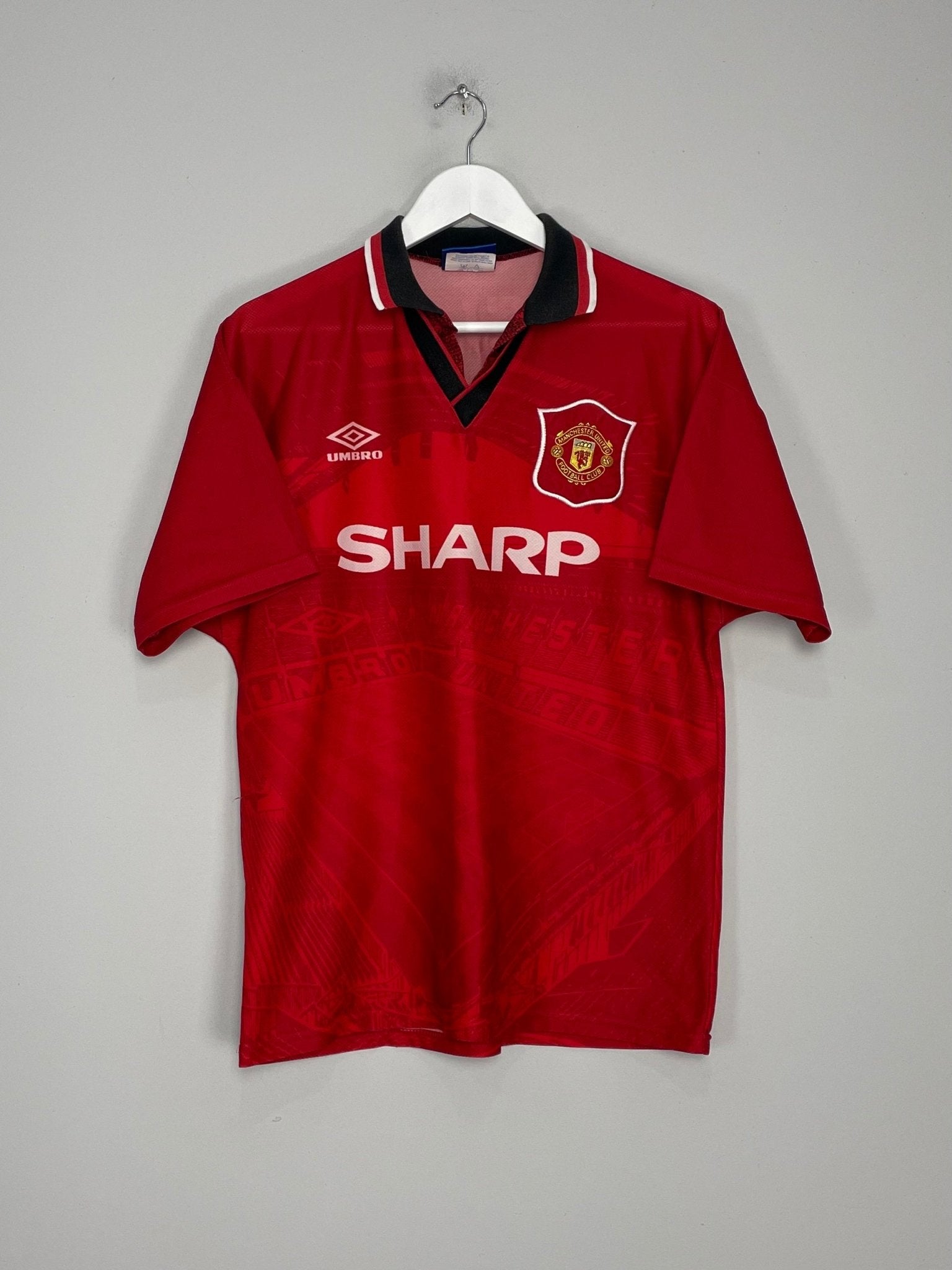 Shop 1994/96 MANCHESTER UNITED MCCLAIR #9 HOME SHIRT (M) UMBRO, classic football shirts, vintage football shirts & retro soccer jerseys at Cult Kits
