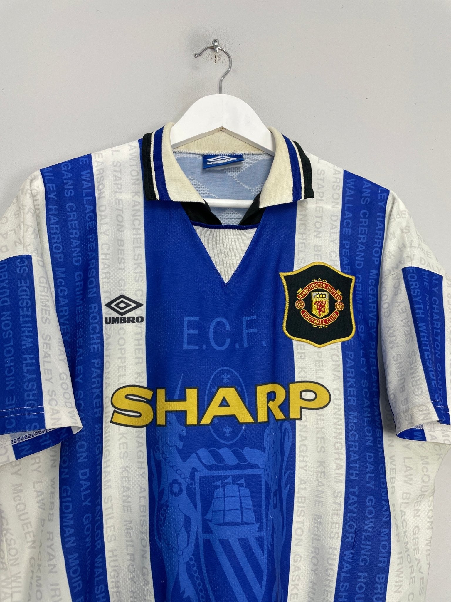 Shop 1994/96 MANCHESTER UNITED THIRD SHIRT (L) UMBRO, classic football shirts, vintage football shirts & retro soccer jerseys at Cult Kits