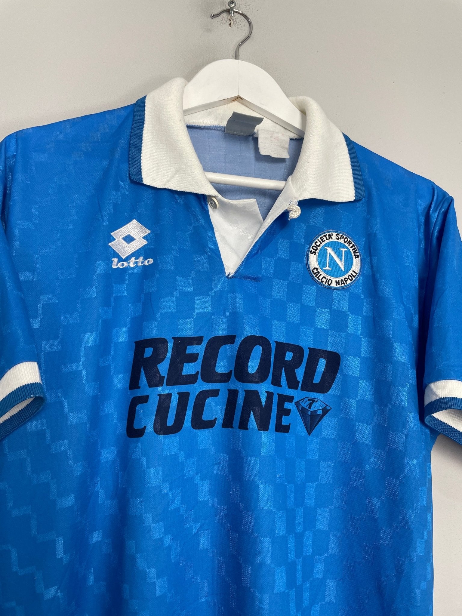 Shop 1994/96 NAPOLI HOME SHIRT (M) LOTTO, classic football shirts, vintage football shirts & retro soccer jerseys at Cult Kits