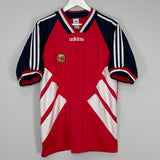 Shop 1994/96 NORWAY HOME SHIRT (L) ADIDAS, classic football shirts, vintage football shirts & retro soccer jerseys at Cult Kits