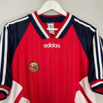 Shop 1994/96 NORWAY HOME SHIRT (L) ADIDAS, classic football shirts, vintage football shirts & retro soccer jerseys at Cult Kits