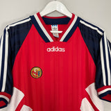 Shop 1994/96 NORWAY HOME SHIRT (L) ADIDAS, classic football shirts, vintage football shirts & retro soccer jerseys at Cult Kits