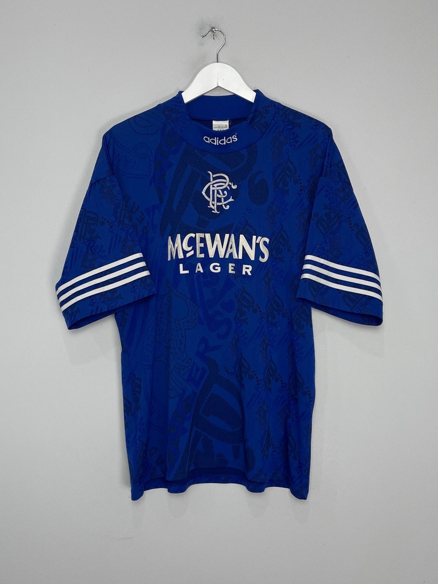 Shop 1994/96 RANGERS GASCOIGNE #8 HOME SHIRT (XL) ADIDAS, classic football shirts, vintage football shirts & retro soccer jerseys at Cult Kits