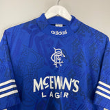Shop 1994/96 RANGERS HOME SHIRT (M) ADIDAS, classic football shirts, vintage football shirts & retro soccer jerseys at Cult Kits