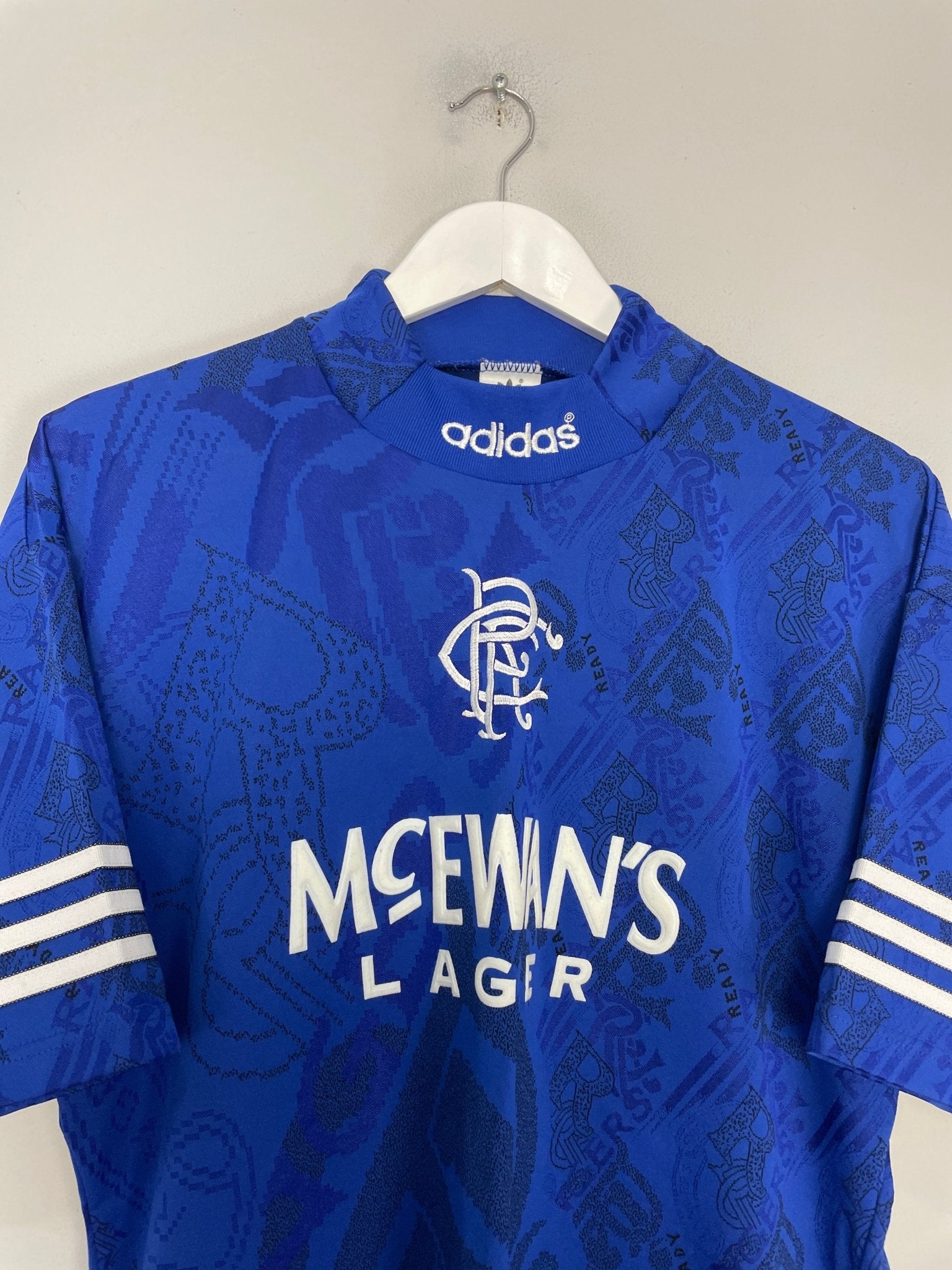 Shop 1994/96 RANGERS HOME SHIRT (M) ADIDAS, classic football shirts, vintage football shirts & retro soccer jerseys at Cult Kits