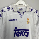 Shop 1994/96 REAL MADRID #8 HOME SHIRT (M) KELME, classic football shirts, vintage football shirts & retro soccer jerseys at Cult Kits