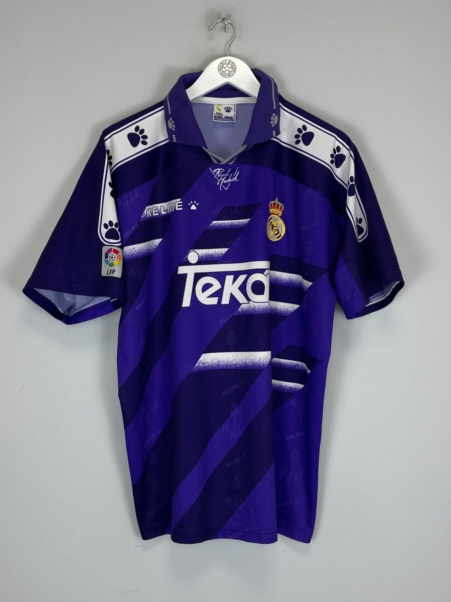 1994/96 REAL MADRID AWAY SHIRT (L) KELME - Cult Kits - Large - Buy Vintage Football Shirts, Authentic Retro Football Shirts For Sale, Classic Football Shirts & Soccer Jersey