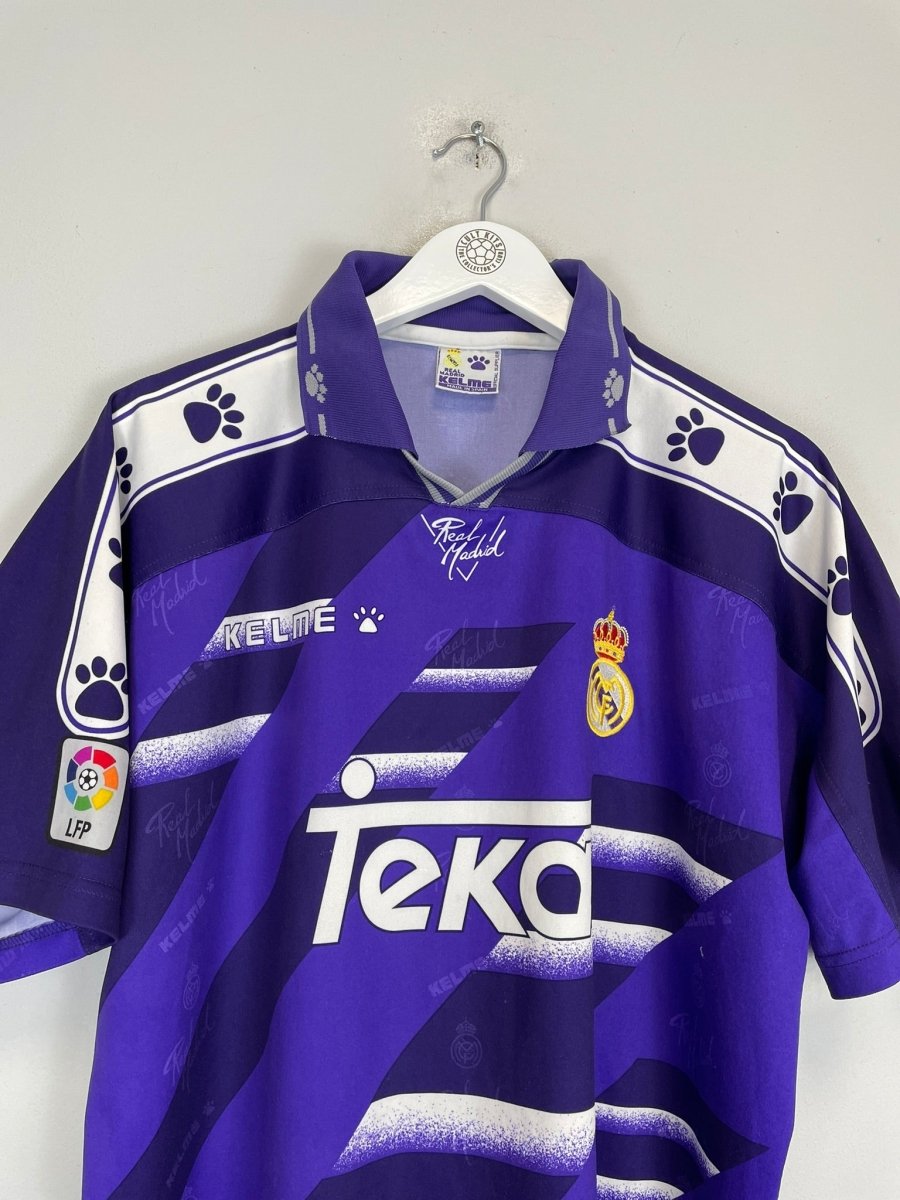 1994/96 REAL MADRID AWAY SHIRT (L) KELME - Cult Kits - Large - Buy Vintage Football Shirts, Authentic Retro Football Shirts For Sale, Classic Football Shirts & Soccer Jersey