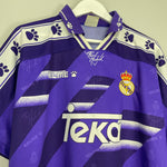 Shop 1994/96 REAL MADRID AWAY SHIRT (L) KELME, classic football shirts, vintage football shirts & retro soccer jerseys at Cult Kits